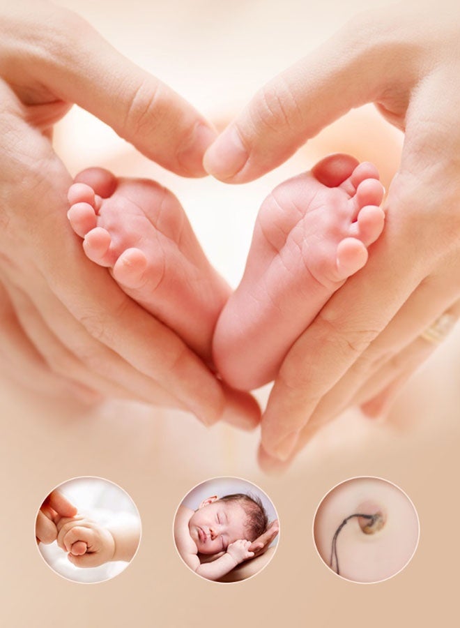 Hanayo Baby Hand Print And Foot Print Handprint Makers Memory DIY Soft Clay Art Frame Handprint and Footprint Souvenir Baby Shower Gift Keepsakes(Blue) - Image 4