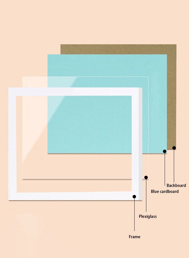 Hanayo Baby Hand Print And Foot Print Handprint Makers Memory DIY Soft Clay Art Frame Handprint and Footprint Souvenir Baby Shower Gift Keepsakes(Blue) - Image 3