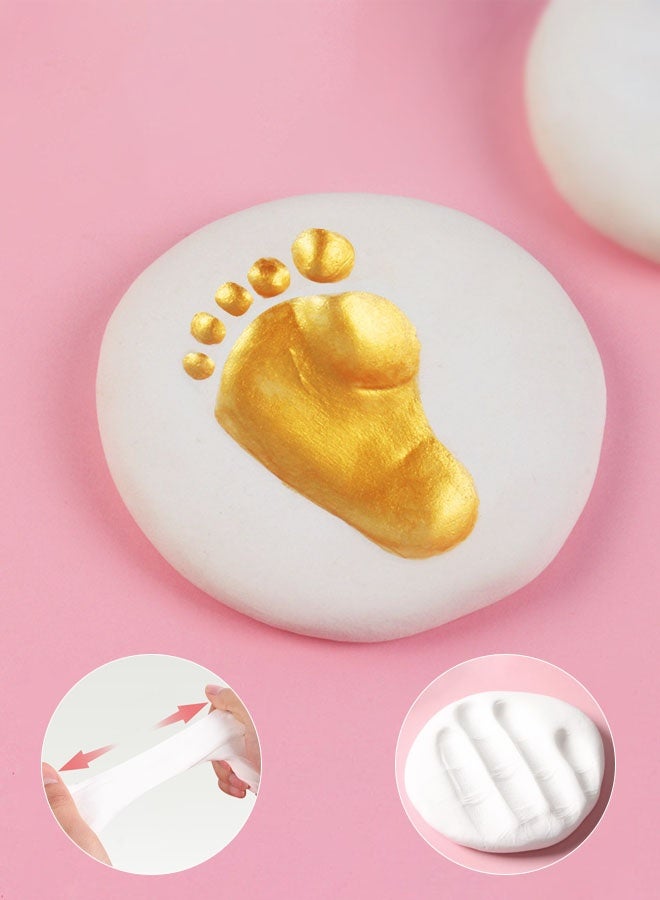 Hanayo Baby Hand Print And Foot Print Handprint Makers Memory DIY Soft Clay Art Frame Handprint and Footprint Souvenir Baby Shower Gift Keepsakes(Blue) - Image 5