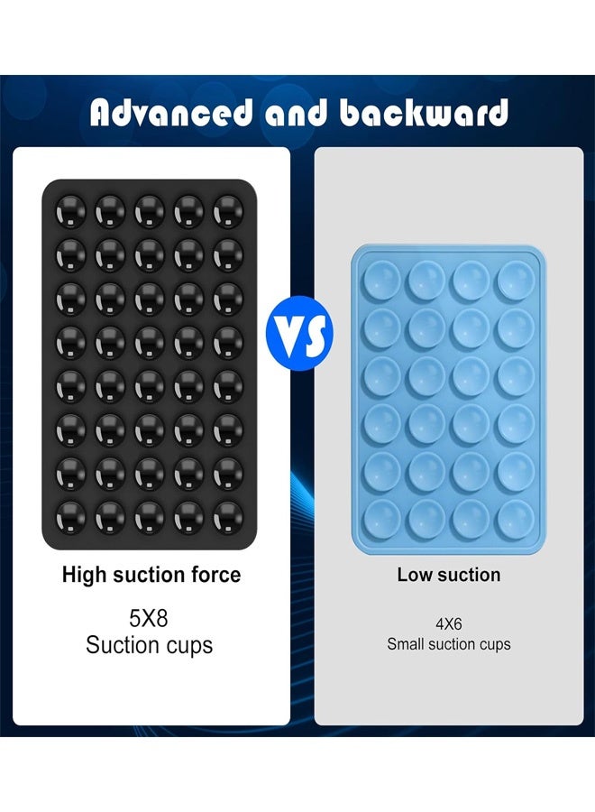 Silicone Suction Cup Phone Case Mount Double Sided, Phone Accessories Hands-Free Strong Grip Holder for Selfies and Videos, Silicon Phone Holder for iPhone and Android (Black) - Image 4