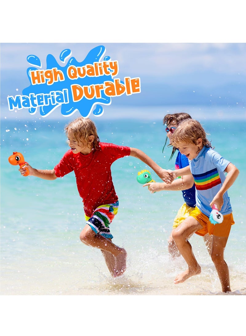 Excefore 3Pcs Dinosaur Squirt Water Guns for kids Cartoon Mini Squirt Pistol Water Guns for Kids Toddlers Summer Fighting Game and Dinosaur Unicorn Toy for Pool Outside Backyard Pool Beach Party - Image 4