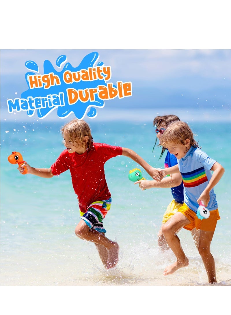 Excefore 3Pcs Dinosaur Squirt Water Guns for kids Cartoon Mini Squirt Pistol Water Guns for Kids Toddlers Summer Fighting Game and Dinosaur Unicorn Toy for Pool Outside Backyard Pool Beach Party - Image 5