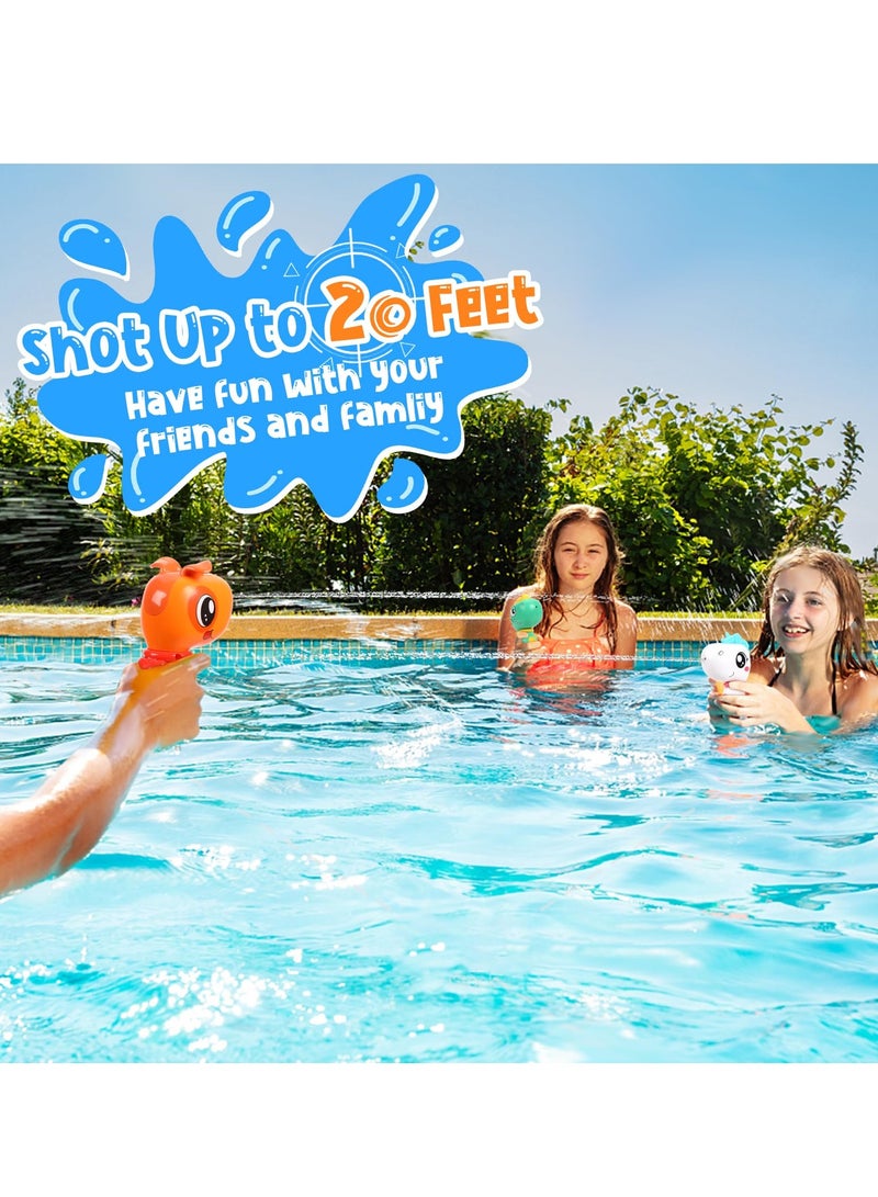 Excefore 3Pcs Dinosaur Squirt Water Guns for kids Cartoon Mini Squirt Pistol Water Guns for Kids Toddlers Summer Fighting Game and Dinosaur Unicorn Toy for Pool Outside Backyard Pool Beach Party - Image 3