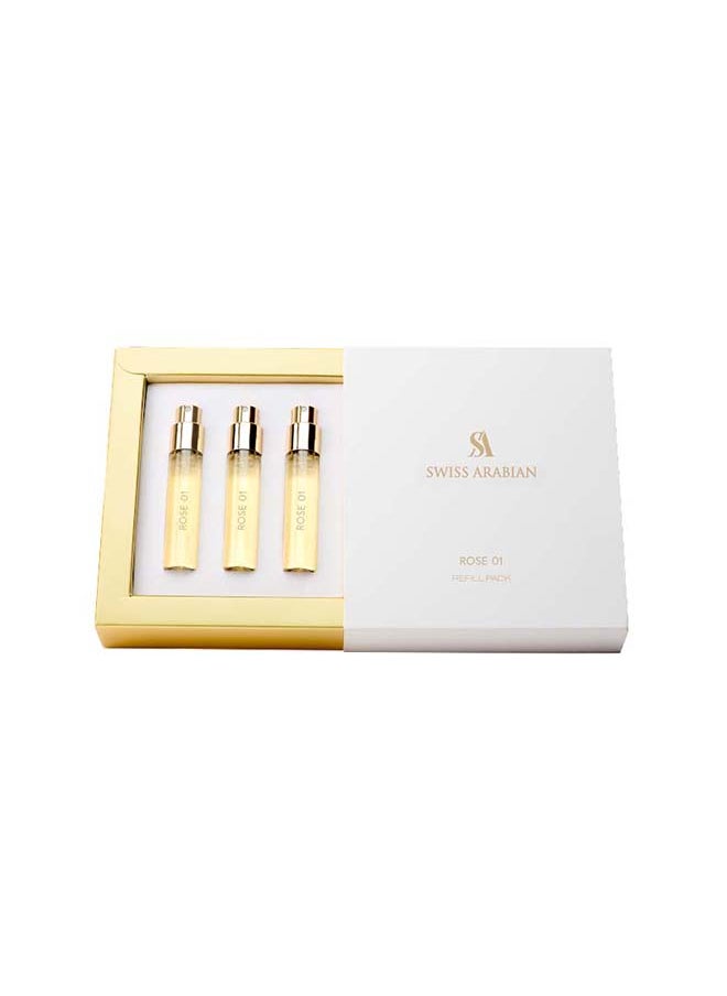 SWISS ARABIAN Pack Of 3 Rose 01 Refill Set - Unisex 30ml  - Image 1