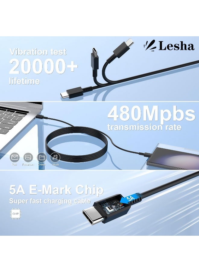 Lesha 45 Watts Fast Charger for iPhone 16/15/14/14 Pro/14 Pro Max/14 Plus/13/12/SE2020/11/XR/XS Max/X/iPad, Samsung Galaxy And all Type C Phones Charger Head with Charging Cable, Travel Adapter, Super-Fast Charging, UK Plug with 1.5 Meters USB Type-C Cable(Black) - Image 4