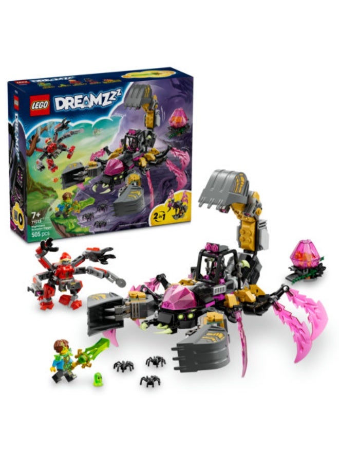 LEGO DREAMZzz 2in1 Nightmare Scorpion Digger Toy 71513 (Age 7+, 505 Pieces) - Image 1