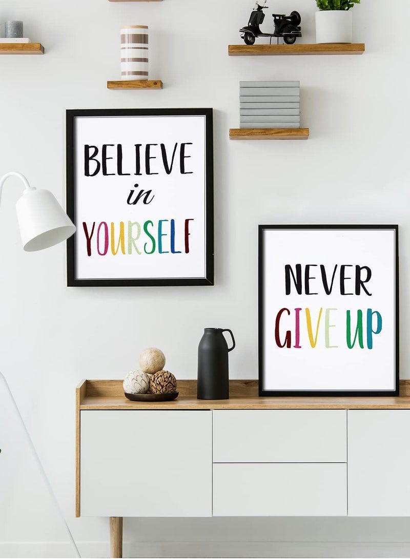 SYOSI Canvas Painting, Print Inspirational Watercolor Text Poster Wall Decor Frameless Painting for Home Decor, Kids Room Living Bedroom Modern (12 Pcs, 8 x 10) - Image 5