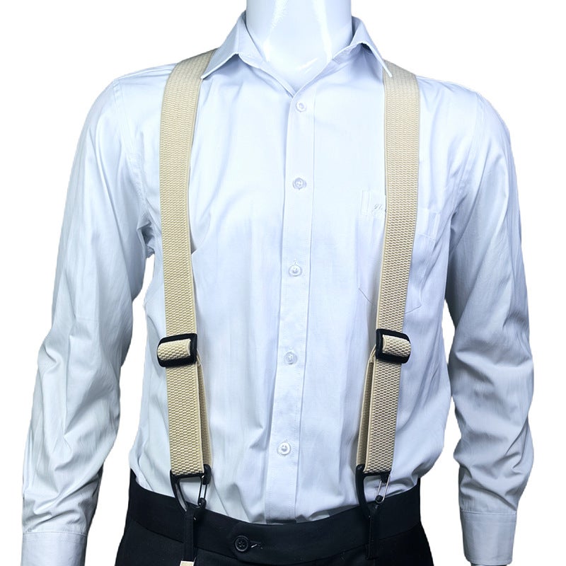 Supply Adult Tactical Suspenders Men'S 4-Clip Elastic Suspenders 38Mm Triangle Buckle Ready-Made Work Suspenders - Image 4