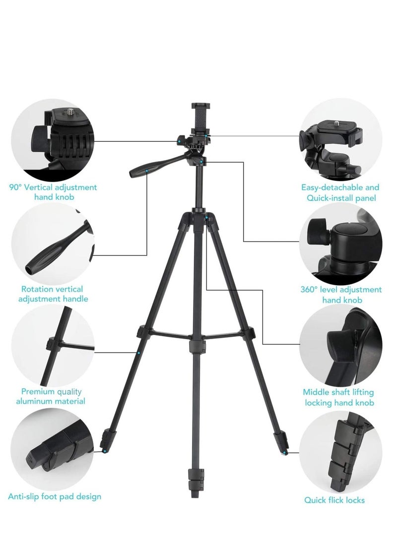 Flexible Tripod, 136cm Extendable Phone Tripod Stand with Carry Bag,Cell Phone Tripod with Wireless Remote,Universal Tripod for Video Selfie,iPhone Tripod Stand Travel Camera Tripod - Image 5