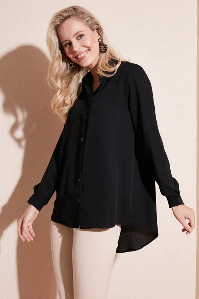 ليلا Relaxed Cut Long Back Shirt Women's Shirt 6118728