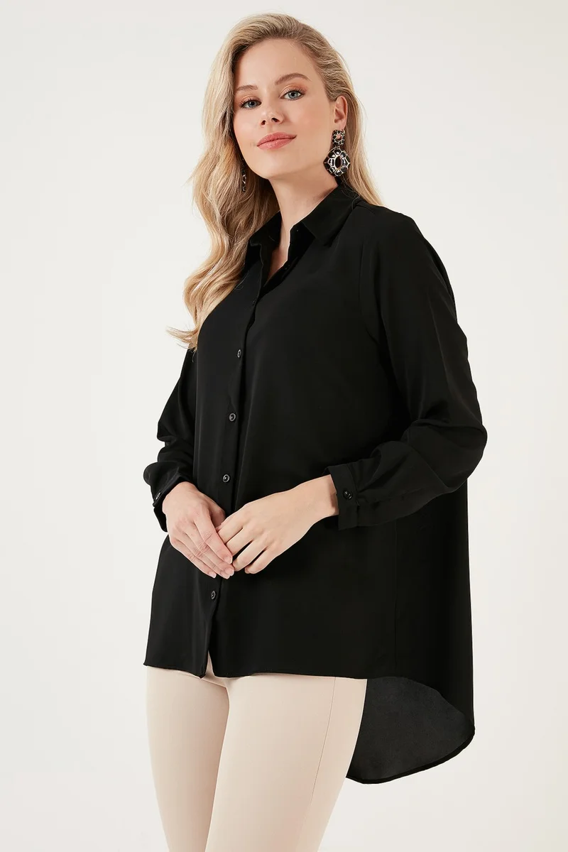 ليلا Relaxed Cut Long Back Shirt Women's Shirt 6118728