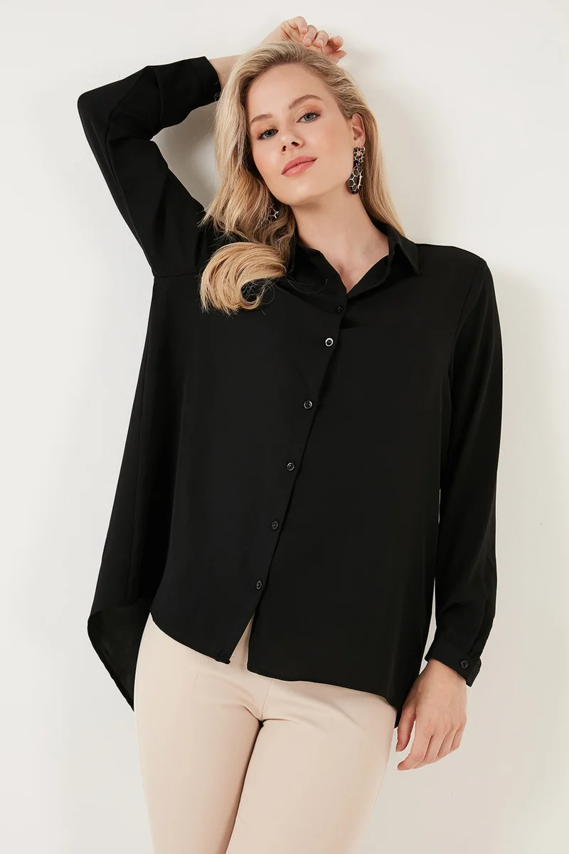 ليلا Relaxed Cut Long Back Shirt Women's Shirt 6118728