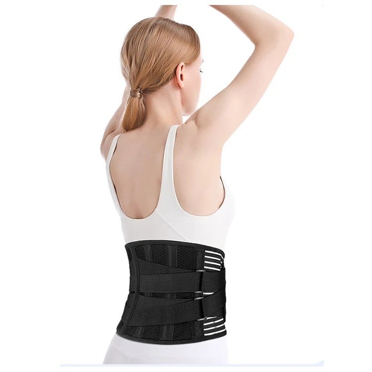 Bluejw Adjustable Pain Relief Waist Support - Compression & Breathable Waist Trimmer Belt with Metal Lumbar Brace - Image 5