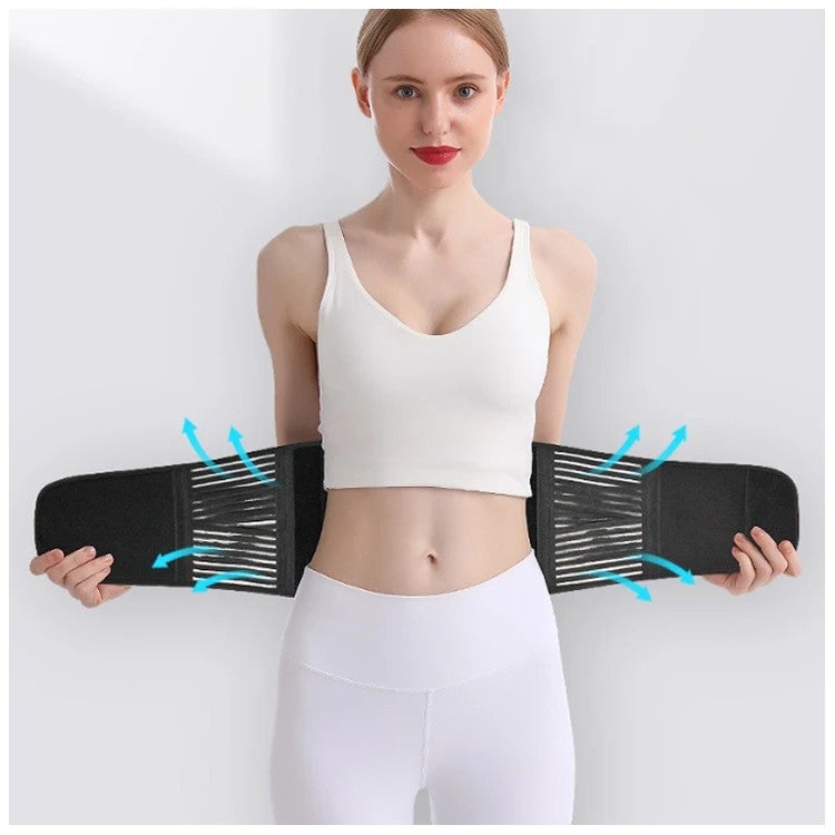 Bluejw Adjustable Pain Relief Waist Support - Compression & Breathable Waist Trimmer Belt with Metal Lumbar Brace - Image 3