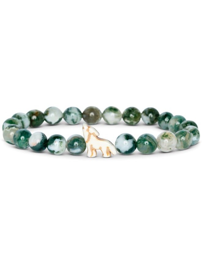 Wolf Tracker Bracelet by Fahlo, one size, Stone, no gemstone