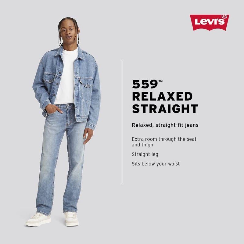 Levi's Men's 559 Relaxed Straight Jeans (Also Available in Big & Tall), Steely Blue, 36W x 30L - Image 3