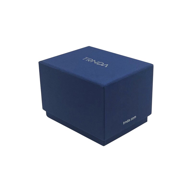 ترندا ساعة رجال من الفولاذ المقاوم للصدأ من TRNDA - مينا ساعة أسود متدرج خالٍ من الزمن وسوار شبكي فضي - Image 5