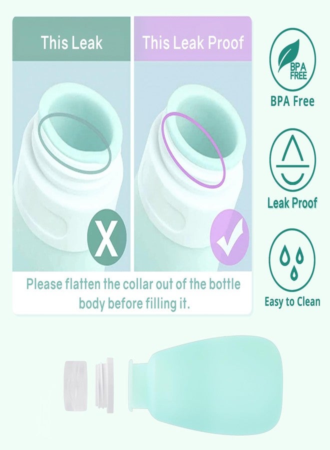 CRAFTISAN Silicone Travel Bottles Toiletries TSA Approved Travel Size Containers Set 3 Pack Portable Leak Proof Refillable Cosmetic Squeeze Bottles Shampoo Hair Conditioner Body Lotion Bath Shower Gel - Image 3