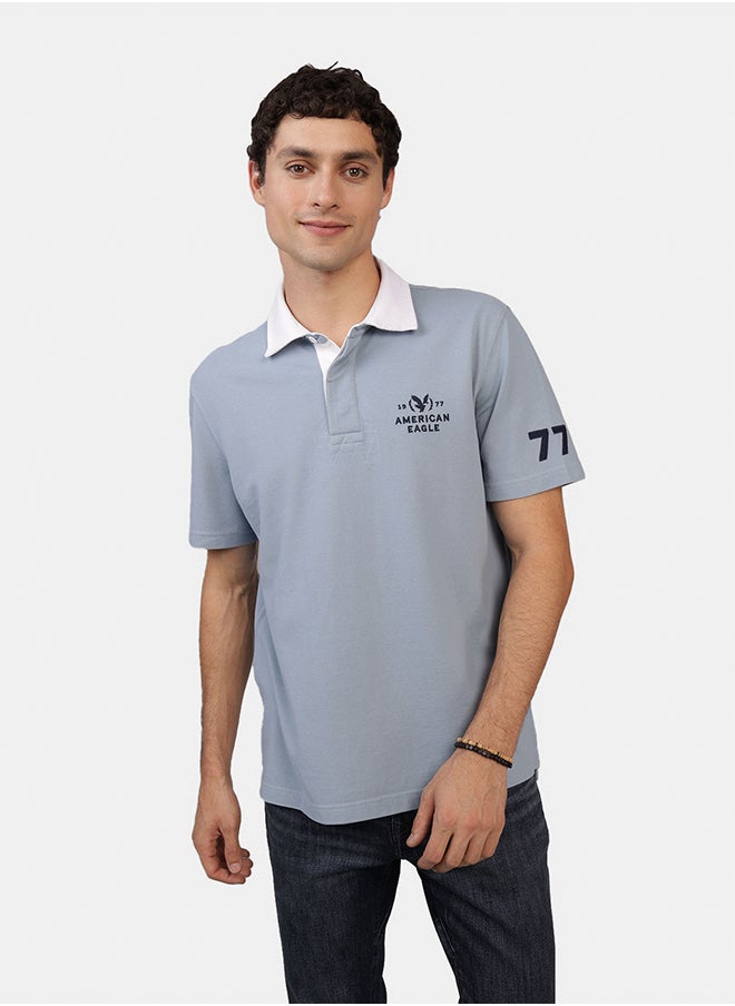 American Eagle Rugby Logo Polo Shirt  - Image 1