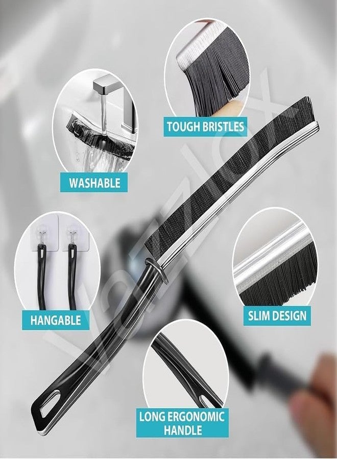 Lecherous Mini Gap Cleaning Brush (Pack of 5) Hard Bristle Gap Brush for Cleaning Multipurpose Brushes Dead Corner Cleaning Brush Used for Home Toilet Bathroom Kitchen Tiles Window Slot - Image 2