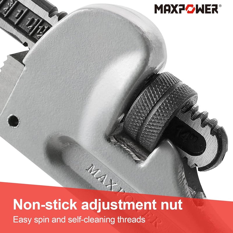 Max Power مفتاح أنابيب 18 بوصة، مفتاح سباكة من الألمنيوم ثقيل الوزن - Image 4