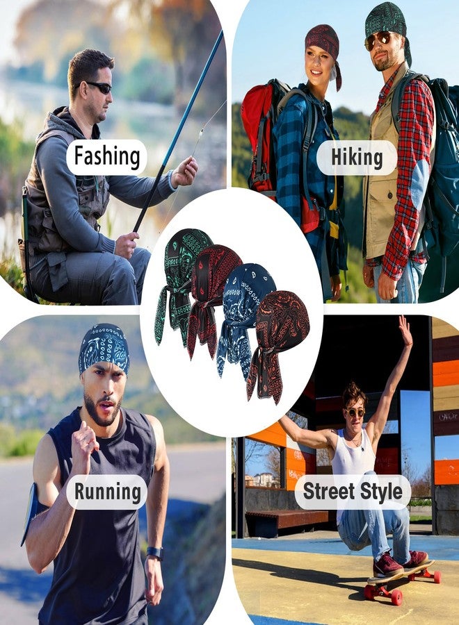 DOCILA Do Rags Skull Cap for Men Women Boho Paisley Helmet Liner Bandana Motorcycle Head Wrap Outdoor Cycling Sports Beanie - Image 5