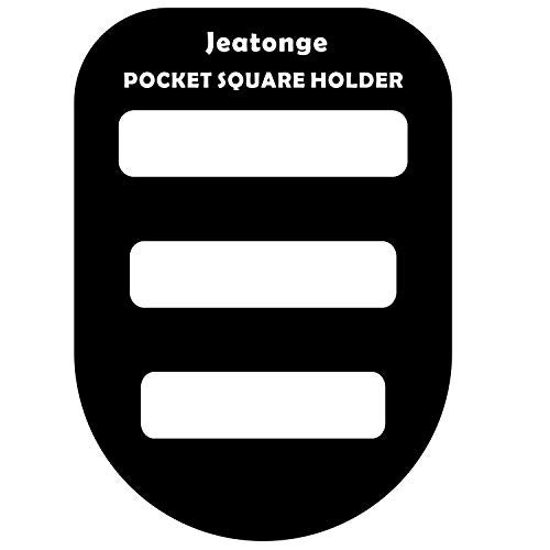 Jeatonge Pocket Square Holder Keeper Organizer Pocket Squares for Men Prefolded (Holder 3 Pcs) - Image 3