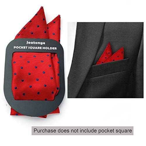 Jeatonge Pocket Square Holder Keeper Organizer Pocket Squares for Men Prefolded (Holder 3 Pcs) - Image 4