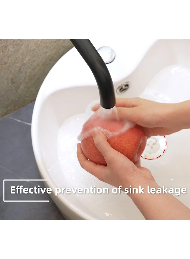 Bukela Bathtub Drain Stopper, 4-piece Rubber Bathtub Stopper, Bathtub Stopper for Kitchen, Bathroom, Washbasin, Drain Stopper With Hanging Ring for Shower Faucet Cover - Image 3