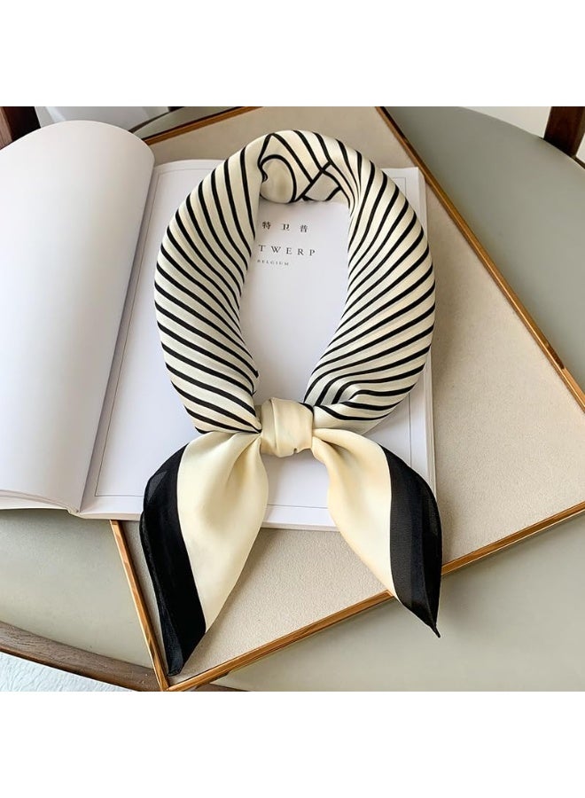 Lightweight, soft-touch silk scarf for women and girls, measuring 27.5 x 27.5 inches. - Image 2