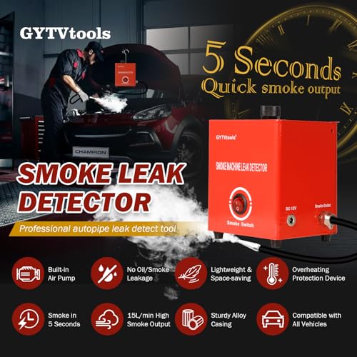 GYTVtools Smoke Leak Detector ，Automotive Smoke Machine， for Detecting leaks in Vacuum, Fuel, EVAP and Other Automotive Systems. (Red Strap Model) - Image 2