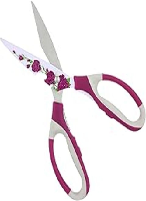 MT Floral-Print Multi-Functional Ceramic Scissors, Multi Color - 24.5 x 10.5 cm