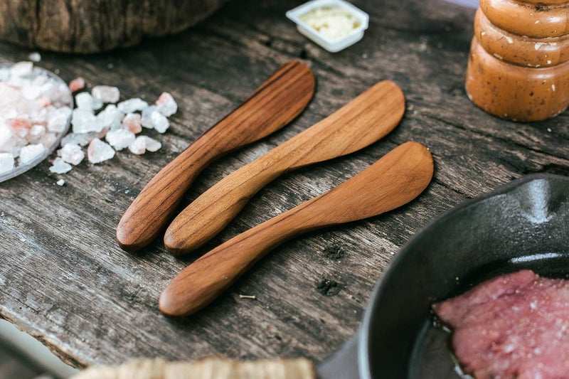 FAAY 7.5" Butter Spreaders, Eco-Friendly Condiment and Sandwich Knife from 100% Moist-Resistant Teak Wood, Super Handy Peanut Jelly Spreader Set of 4 - Image 5