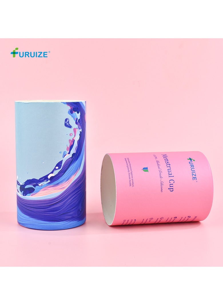 Pack Of 2 100% Medical Grade Silicone Menstrual Sport Cup Small and Large Size