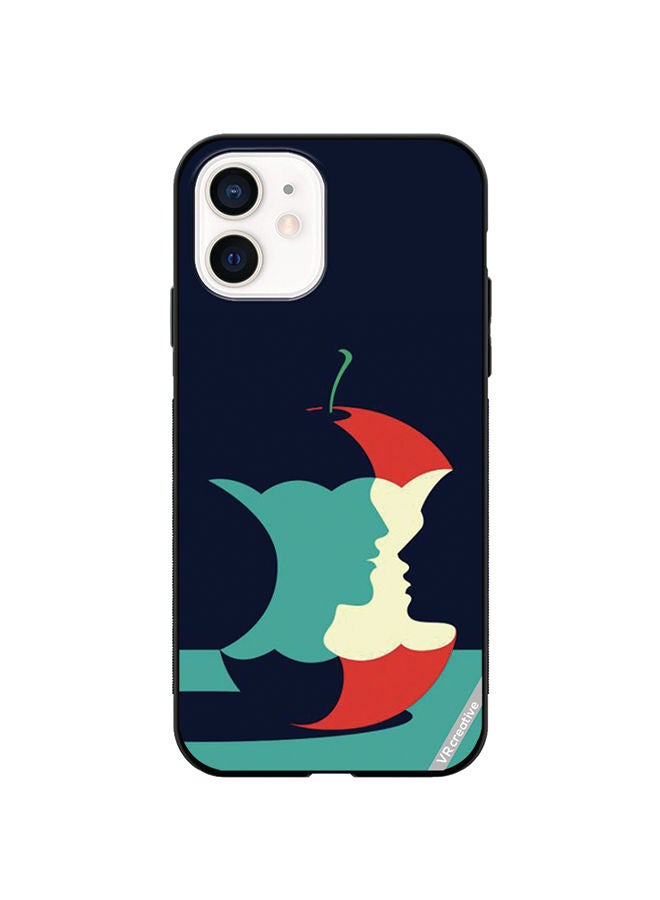 VR CREATIVE Protective Case Cover For Apple iPhone 12 mini Eaten Apple Design Multicolour - Image 1