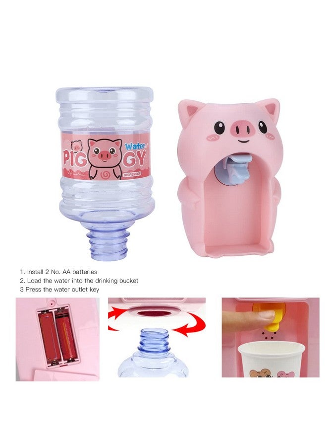 VGEBY Children Water Dispenser Toys, Mini Fun Water Dispenser Cute Shape Easy Use Children's Mini Water Dispenser Suitable for Children's Birthday Toys (Window Box/Guckling Pig) - Image 4