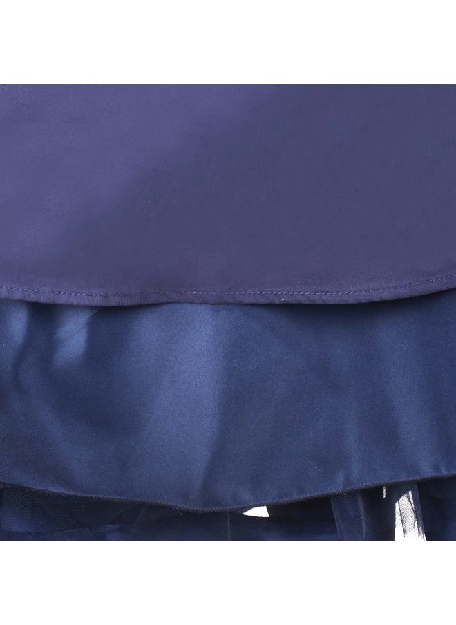 Sunny Fashion - Girls Dress Blue Ball Gown Wedding Party Pageant Formal Sleeveless Size 10 - Image 1