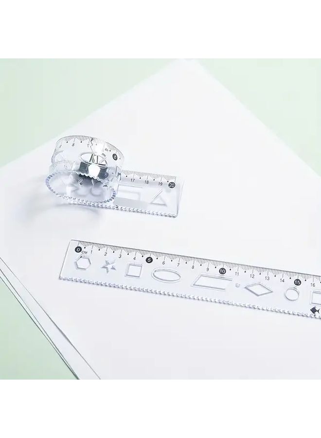 7.87 Inch Transparent Soft Ruler 10 Pack for Painting Geometric Shapes and Wave Lines - Image 3