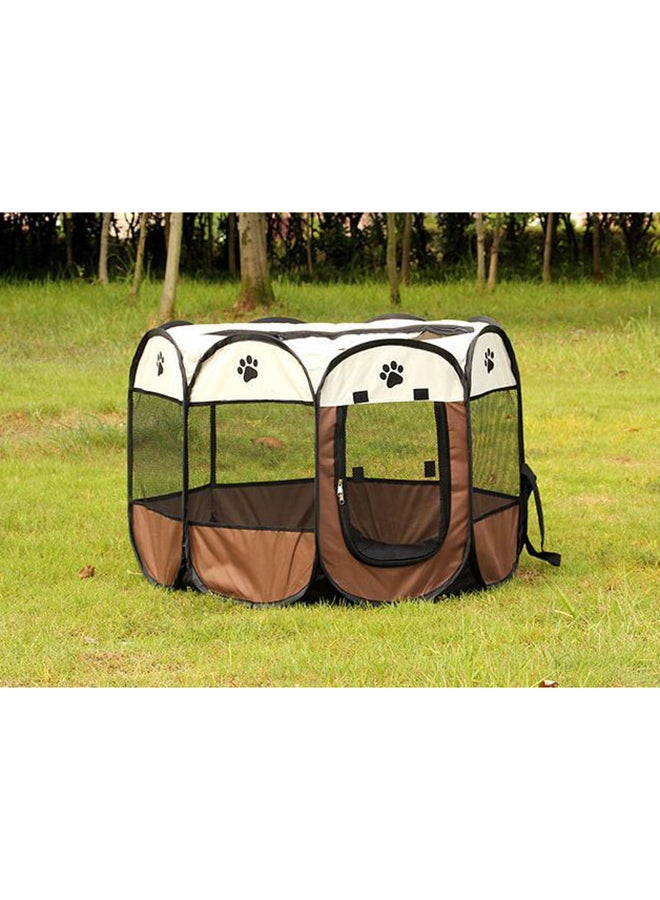 NIBEMINENT Foldable Pet Tent Brown/White/Black S - Image 3