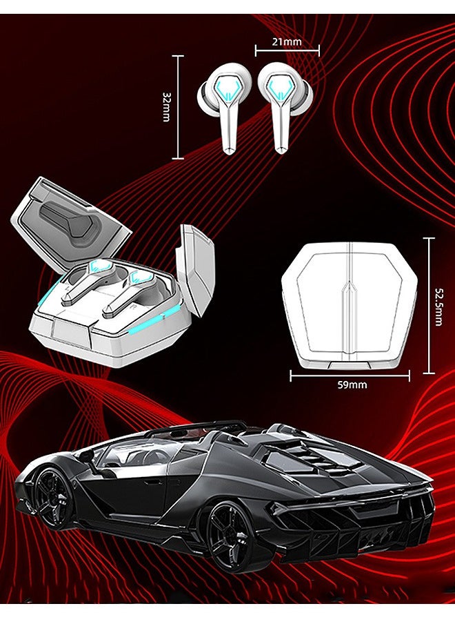 Beyond - Wireless Earbuds Headphones, Bluetooth 5.3 Headphones with LED Screen, Hi-Fi Stereo in Ear Ear Buds Earphones (Black+Red) - Image 1