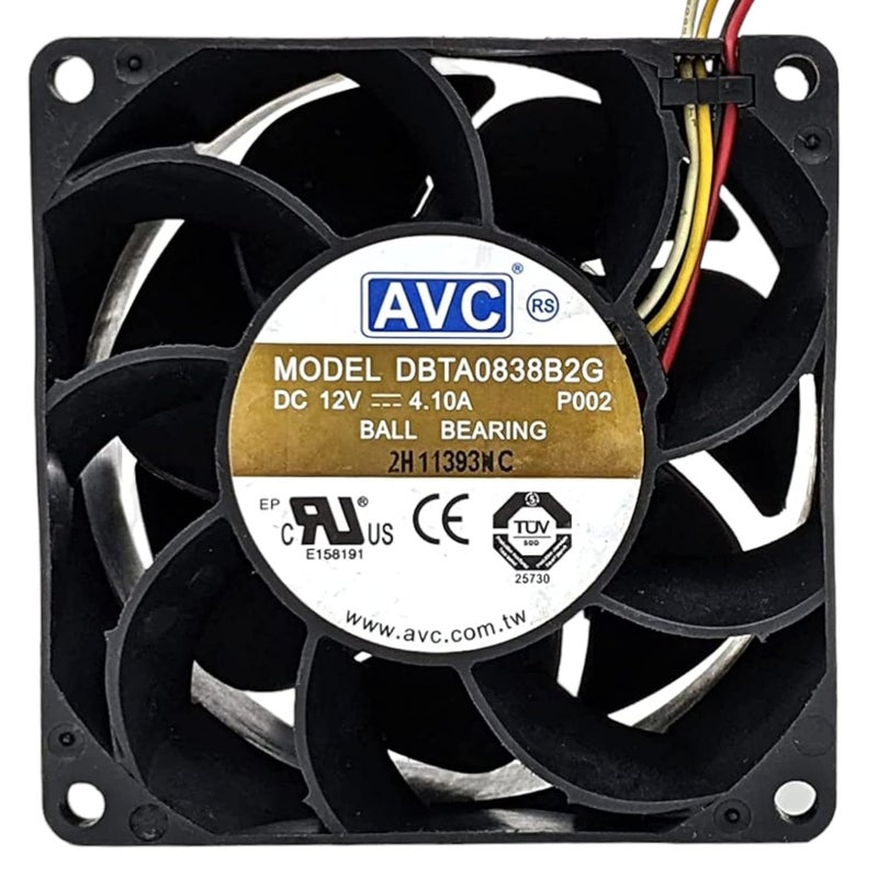 PGSA2Z ® AVC DBTA0838B2G 8CM 4.10A 12V 80 * 80 * 38mm Axial High Speed Air Cooling Fan - Image 1