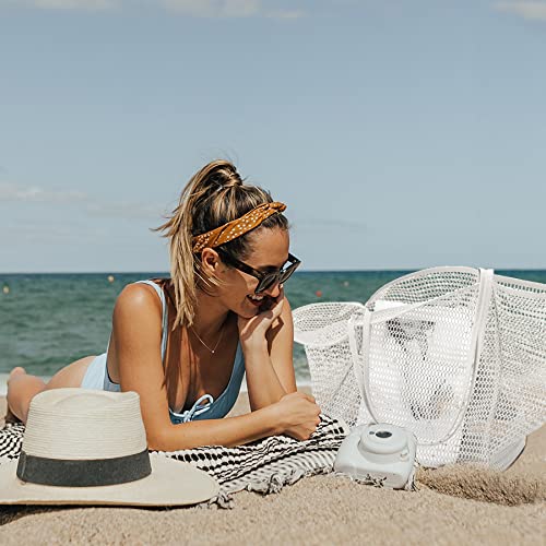 KALIDI Beach Mesh Tote Bag, Casual Tote Bag Hobo Women Foldable MAX 23L Shoulder Grocery Bag For Beach Picnic Vacation - Image 2