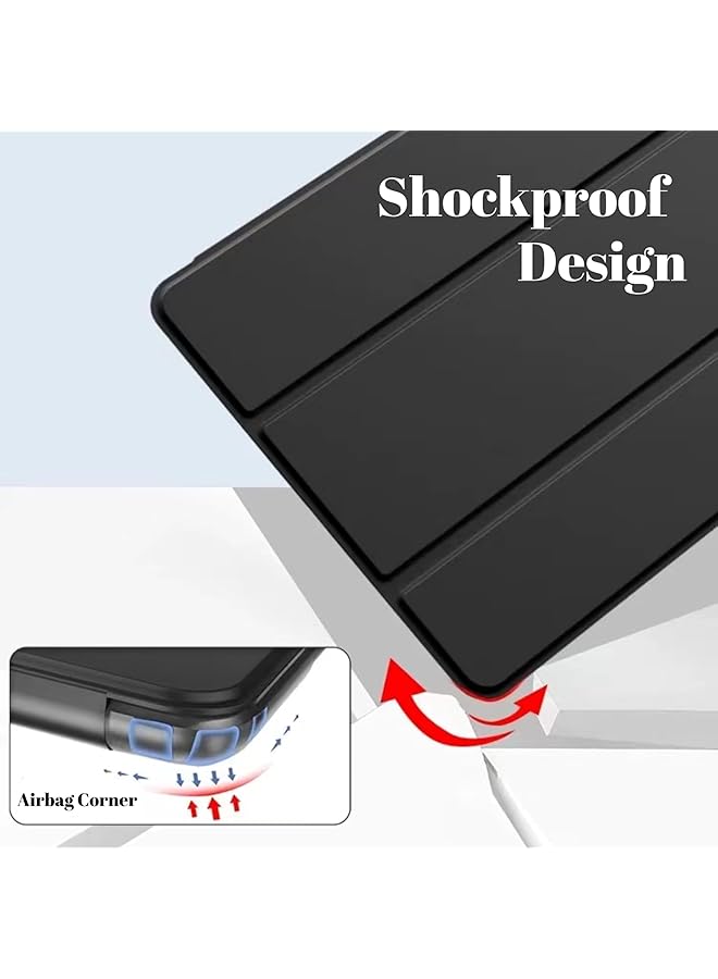 erorex Tablet Cover Compatible With Huawei Matepad Se 11 Inch 2024 Case Tri-Fold Slim Case Shockproof Honeycomb Tpu Case With Durable Stand Auto Wake Sleep Cover For Huawei Matepad Se 11 Inch Black - Image 5