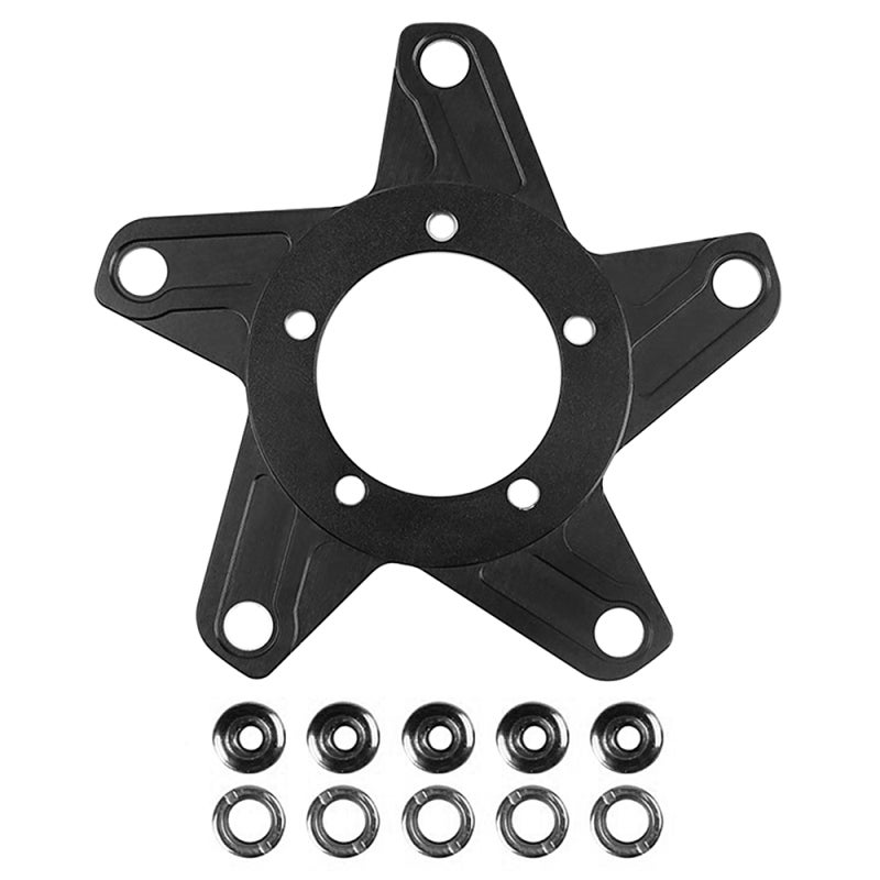 Chain Ring Adapter 130BCD High Intensity Aluminum Alloy Chainring Spider - CNC Cutting Precision Easy Installation Ebike Accessory for Mid Motor Electric Bicycles - Image 1