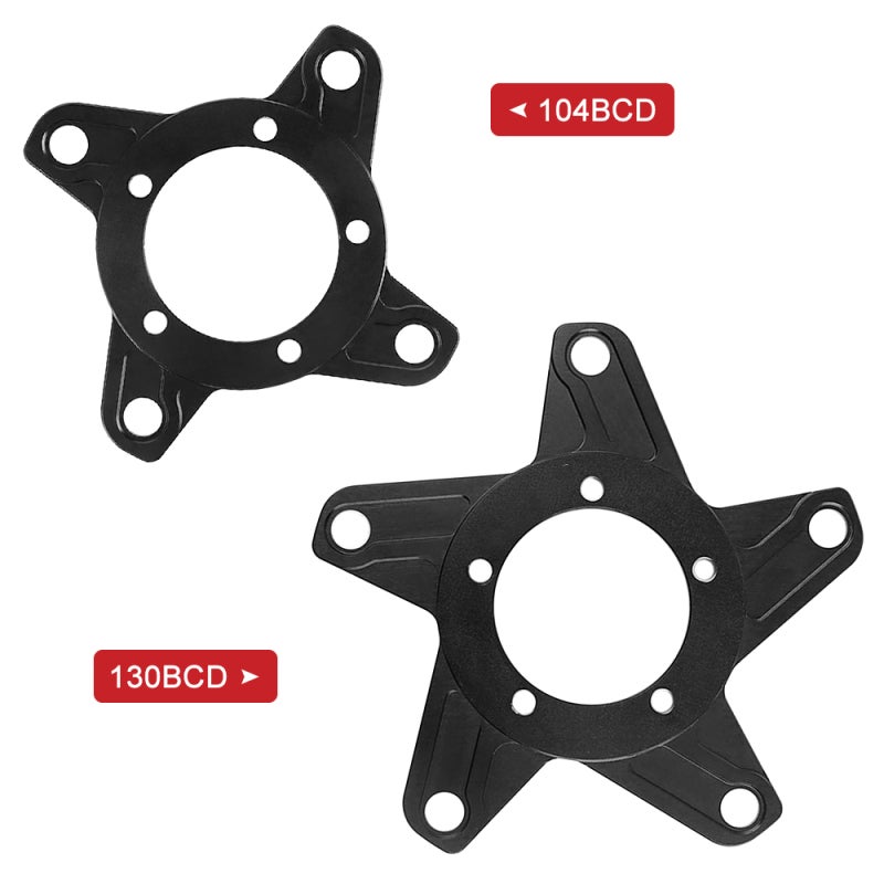 Chain Ring Adapter 130BCD High Intensity Aluminum Alloy Chainring Spider - CNC Cutting Precision Easy Installation Ebike Accessory for Mid Motor Electric Bicycles - Image 2