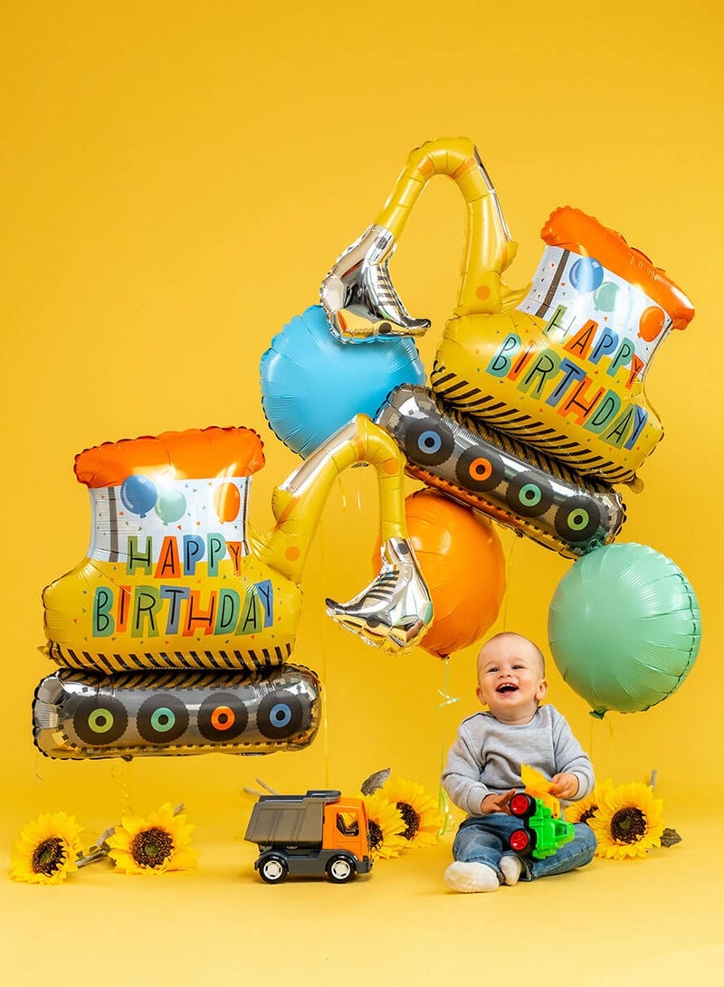 Betallic 31" Foil Balloon Birthday Construction Excavator - Image 2