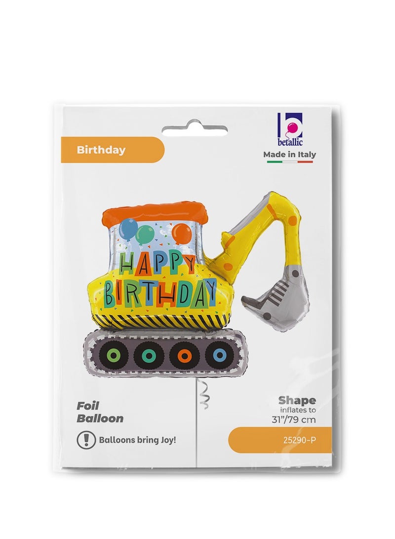 Betallic 31" Foil Balloon Birthday Construction Excavator - Image 3