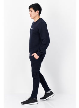 Men 2 Pcs Crew Neck Brand Logo Sweatshirts And Cargo Jogger Pant, Navy Blue - pzsku/ZD87B6657BC08D6472E07Z/45/_/1734271918/31213b93-1149-48b6-8f86-b8e2f9646c13