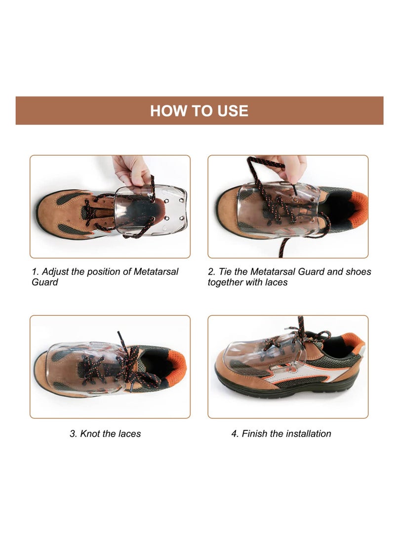 Metatarsal Guards for Work Boots, Unisex Safety Footwear Work Boot Toe Protector Attachment, Universal for Most Shoes and Boots with Laces - Image 2