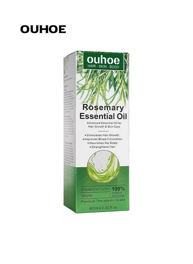 أوهو زيت إكليل الجبل العطري لنمو الشعر ، زيت إكليل الجبل العطري العضوي عالي الجودة ، 100٪ وطبيعي ، تغذية فروة الرأس ، يحفز نمو الشعر 60 مل - Image 1